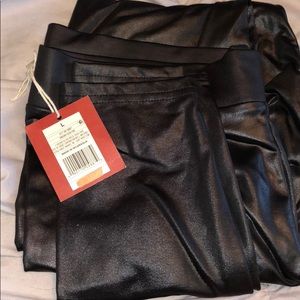 Black “leather” leggings